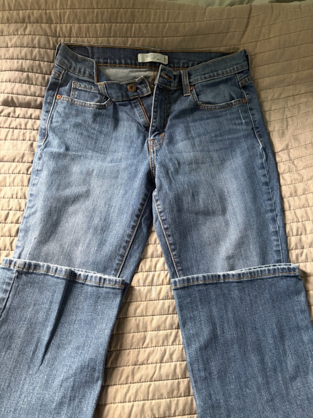 Levi's Light Blue Wide-Leg Cropped Hem Jeans